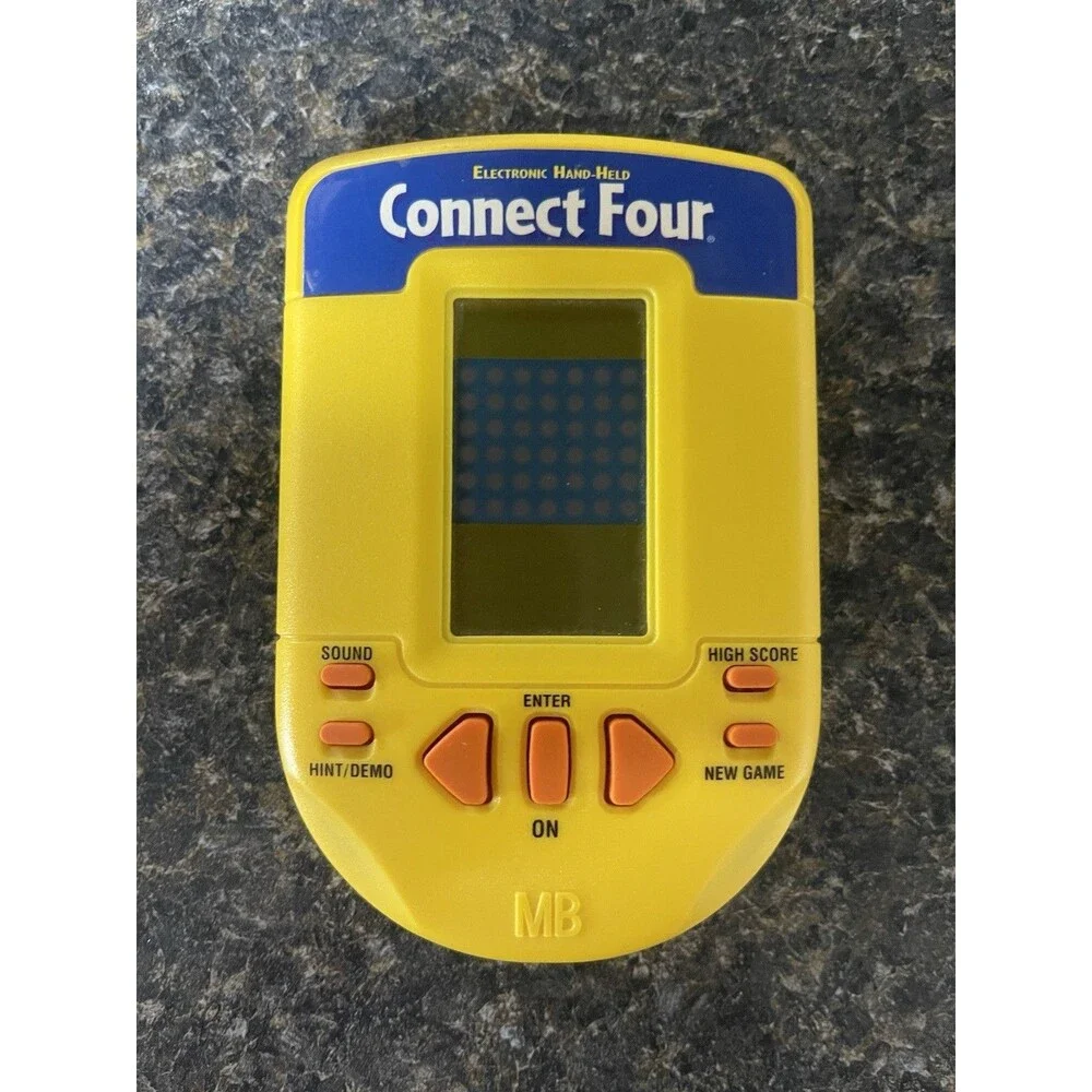 VTG. Connect Four Electronic Handheld Game 1995 Milton Bradley TESTED & WORKING